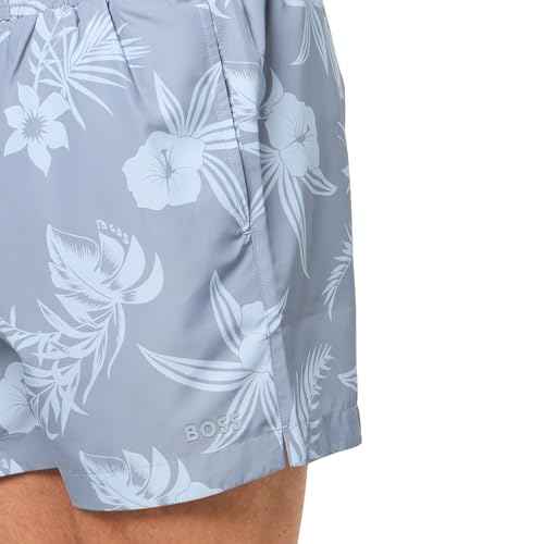 BOSS Men's Reev Tropical Print Swim Trunks 4.75"