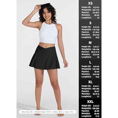 Willit Womens V Cross Swim Skirt Athletic Bathing Suit Skorts Skirts Swimsuit Bottoms with Pocket