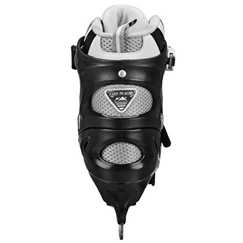 Adjustable Youth Ice Skates for Kids - Lake Placid Summit, Black/White, Large (5-8)
