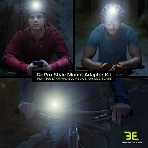 BRIGHT EYES - Mounts Compatible with Action Cameras, for 1200 (Blaze),1600 (Helios) & 1800 (Stamina) Lumen Bike Lights. Also Fits All Other Similar Lights (Lights not Included).