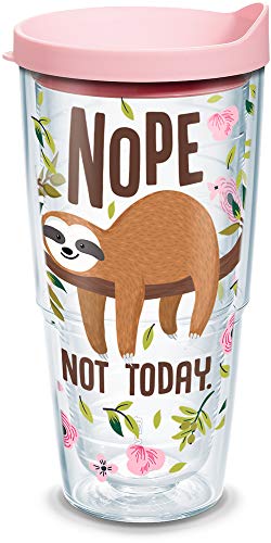 Tervis Sloth Not Today Insulated 24oz Travel Tumbler - Classic, Made in USA