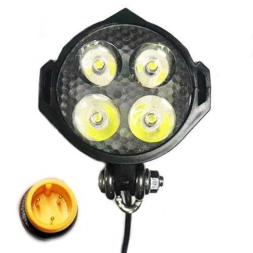 Ebike Headlight 36V-48V Super Bright LED Light for Electric Bike Scooter Mountain Bike Light for Night Riding Waterproof