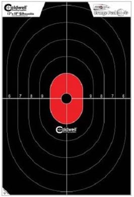 Caldwell Silhouette Center Mass Targets with Hi Vis Flake Off Material and Strong Construction for Outdoor, Range, Shooting and Hunting