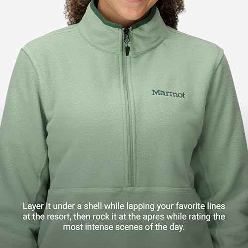 MARMOT Women's Rocklin 1/2 Zip Jacket - Classic, Warm, Lightweight 100-Weight Fleece Layer