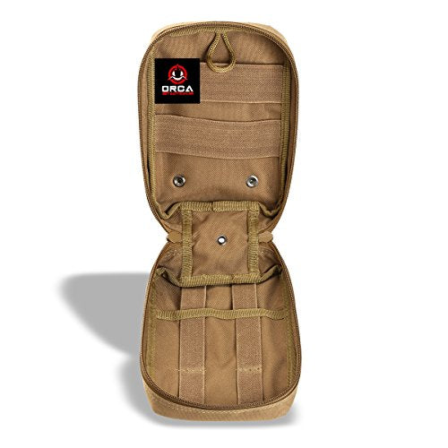 Orca Tactical First Aid Molle Pouch - Heavy Duty IFAK Medical Bag - Olive Drab Green