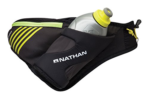 Nathan Peak Running Hydration Waist Pack Belt with 18oz Water Bottle - Black