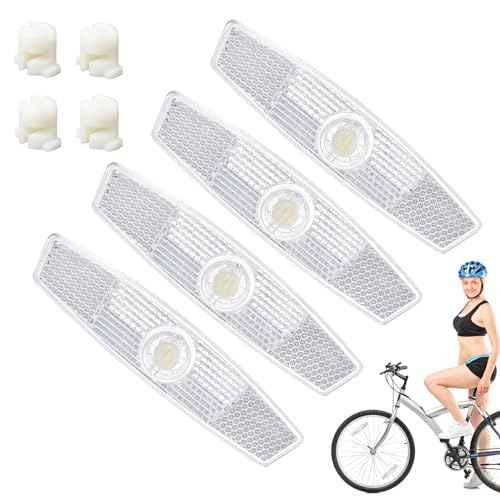 simarro 4PCS Bike Wheel Spoke Reflectors, Bicycle Reflectors for Night Riding Safety Warning Spoke Reflector for Mountain Bikes and Road Bikes