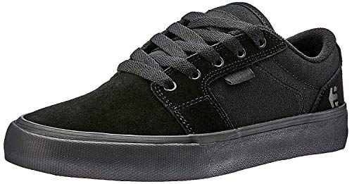 Etnies Barge LS Skate Shoe - Classic Slim Vulcanized Style, Black/Black/Black, Size 10