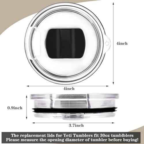 YETI 30 oz Magnetic Tumbler Lids - Spill Proof Replacement Lids for YETI Rambler (30 Ounce, 2Pack)