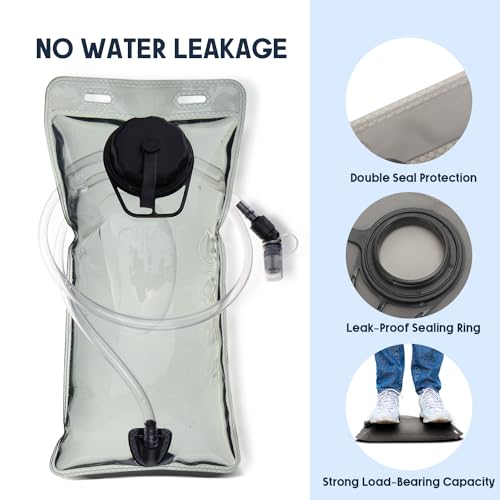 Water Bladder for Hydration Pack Hiking Water Backpack Hydration Backpack 2L 3L Easy Clean Leak Proof Hydration Bladder Water Reservoir Water Pouch for Hiking Running Climbing Camping Cycling Hunting