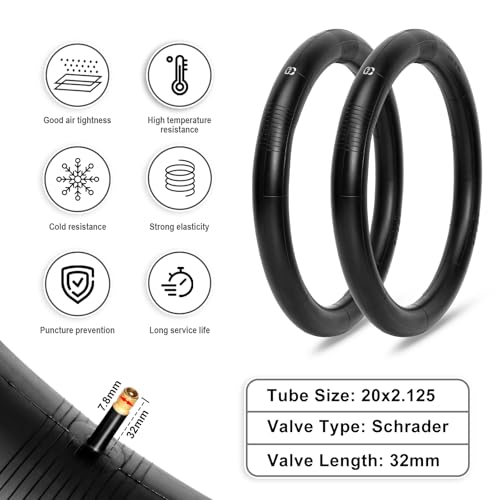 20x2.125 Inch Mountain Bike Tire & Tube Set - Heavy Duty, Puncture Resistant