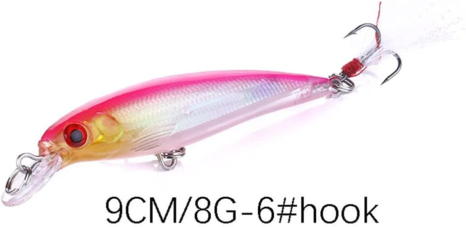 OriGlam 10pcs 3D Artificial Minnow Fishing Lures Baits, Fishing Tackle CrankBait Bass, Hard Bait Swimbait Fishing Lure
