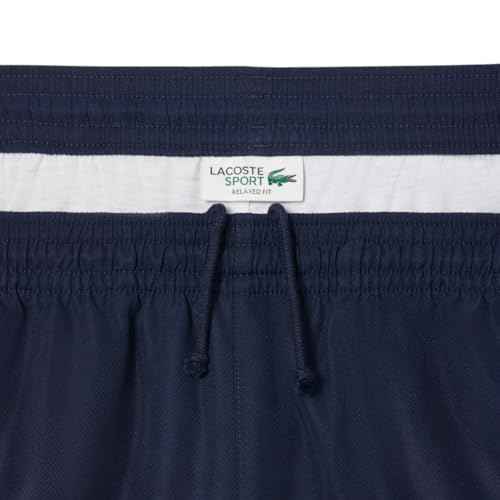 Lacoste Men's Sport Lightweight Color Block Stripe Tennis Shorts