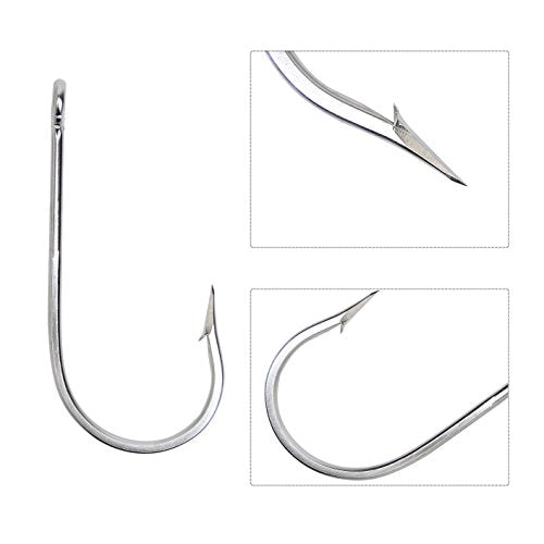 Saltwater Giant Shark and Alligator Hooks 20/0 Stainless Steel Big Game Fishing Hooks - 1 Piece