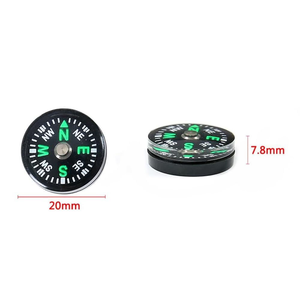 JEVLON 50 Pieces Mini Compass Small Button for Kids 20mm Bulk Hiking Liquid Filled Survival Set Camping Boating Touring Backpacking Outdoor Activities
