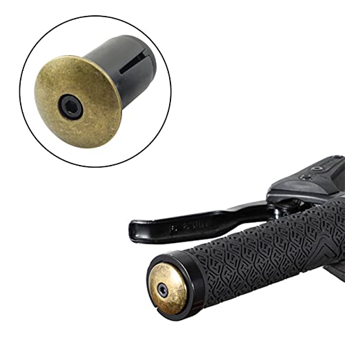 Bronze Aluminum Alloy Bicycle Handlebar End Plugs - 2pcs Fit Most Bikes