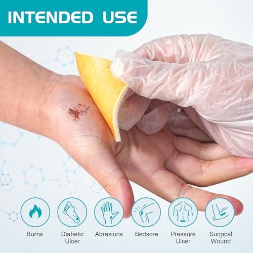 Optiteknik Coated Manuka Honey Calcium Alginate Wound Dressing 2x2 Inches Pack of 10 - High Absorbency, Painless Removal, Medical Grade