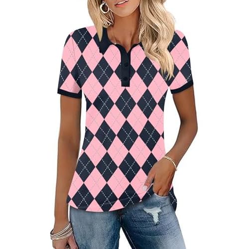 LOMON Womens Golf Polo Shirts Short Sleeve Collared Tops Lightweight Moisture Wicking Tennis Activewear S-XXL