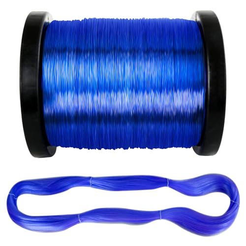 Blue Monofilament Fishing Line - 50Lb, 500Yds, UV Reactive, Low Memory