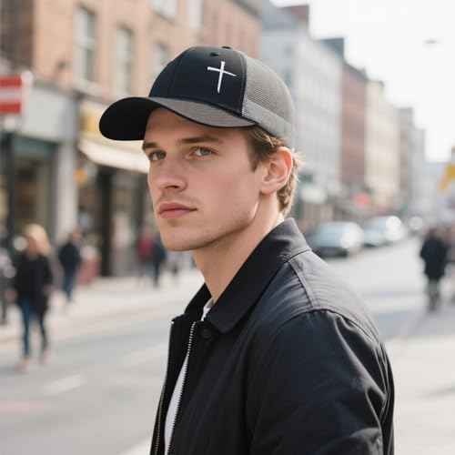 Christian Hats for Men Women, Jesus Cross Trucker Hat Christian Religious Gifts