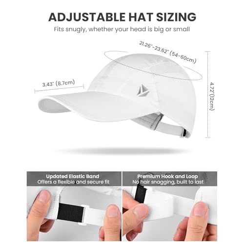 Quick-Dry Running Hat for Men & Women Cooling Hat UPF 50+ Thin Baseball Cap Lightweight Breathable Mesh Sport Hats