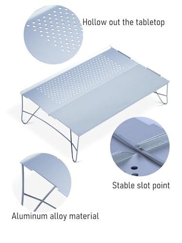 WildCall Ultralight Backpacking Folding Camping Table - Silver