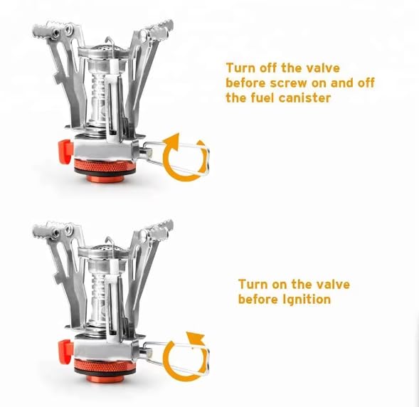 Generic Camping Stove, Portable Camping Stove with Carrying Case, Camping Stove for Backpacking, Camping Stove (Small), Silver