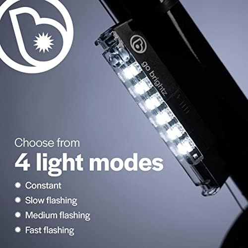 GoBrightz LED Bike Frame Light - Night Riding Underglow Light Bar with 4 Modes - Cool Bicycle Lights for Kids & Adults