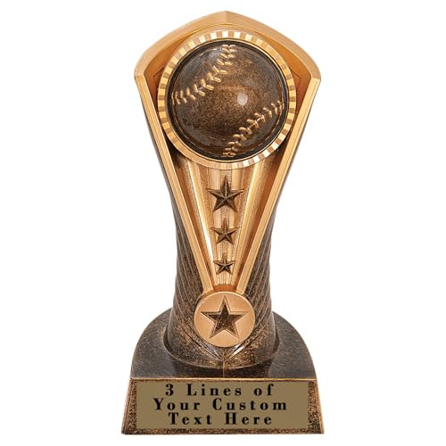 6.5 Inch Baseball Trophy with Engraved Plate - Softball Award Medal
