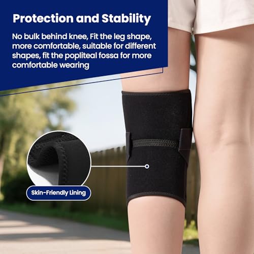 Adjustable Knee Brace for Meniscus Tear & Knee Pain - Black, Medium - Support & Stabilizer