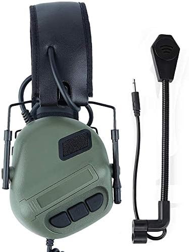 ATAIRSOFT Tactical Headset Wargame Hunting Headphone Without Noise Cancellation Function (Black)