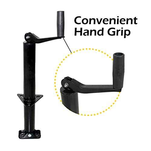 MaxxHaul 70159 14" Lift A-Frame Mount Trailer Jack with Top Wind - 2000 lbs. Capacity