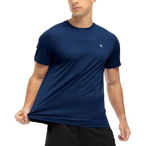 BGOWATU Men's UPF 50+ Short Sleeve Swim Shirts Quick Dry Sun Protection Rash Guard Fishing Athletic T-Shirt