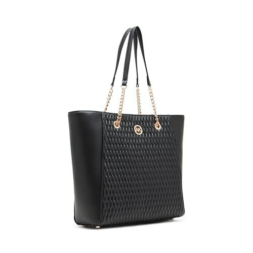 Anne Klein Medium Ruched Tote with Chain Straps