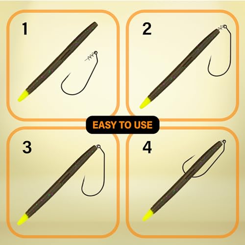 Reaction Tackle 1/0 Swimbait Hooks for Bass Fishing - Pack of 25