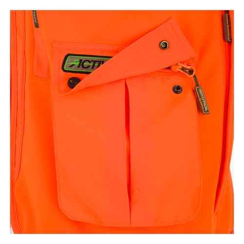 DRAKE Men's Blaze Orange Functional Hunting Vest with Scent Control | Side Entry Fleece-Lined Hand-Warmer Pockets