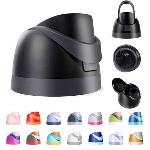 Replacement Lid for Owala Freesip, Compatible with Owala Cup 16oz 24oz 32oz 40oz, One Button Water Bottle Top Lid Replacement Accessory, Leakproof, BPA-Free (Black)