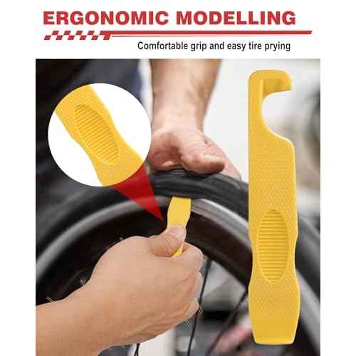 Bike Tire Levers, Ultra Strong Tire Levers Don't Hurt The Tire, Non-Slip and Save Effort, Tire Spoons for Mountain Bike and Road Bike, Easy Bike Tire Removal Tool.
