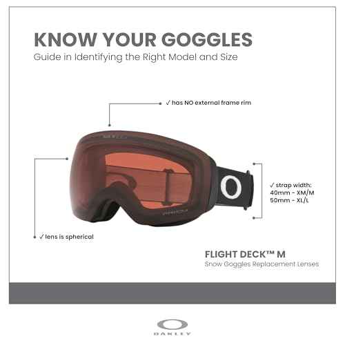 Oakley Flight Deck Medium Ski Goggles REPLACEMENT LENSES OO7064 For Men For Women+ Bundle Microfiber Pouch