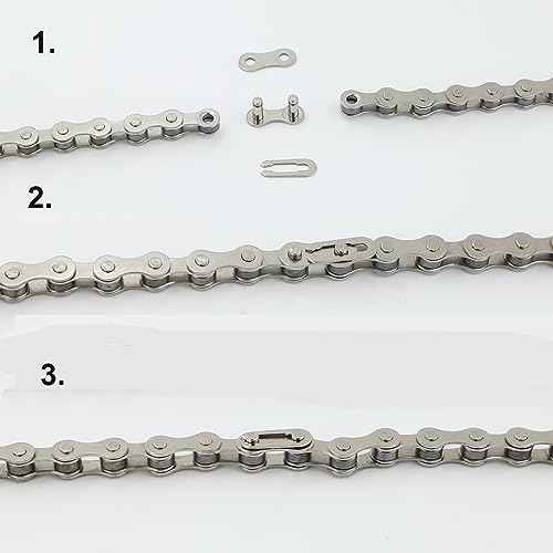WEEROCK Bike Chain Single Speed 1 Speed Bicycle Chains 1/2" x 1/8" x 104 Links