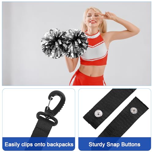 Black 1/6 /12 Pcs Cheerleading Pom Pom Holder for Backpack - Cheerleading Accessories