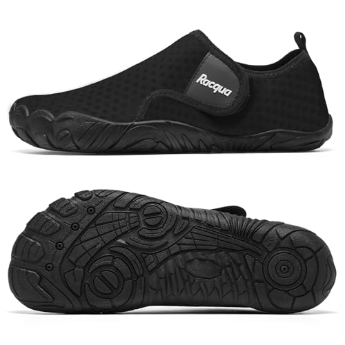 Water Shoes for Women & Men Quick Dry Beach Swim Shoes - Black, 11.5 Women / 10.5 Men