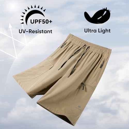 HOTSUIT Men's Hiking Cargo Shorts Quick Dry Lightweight Outdoor 7.5" Shorts with 4 Large Pockets