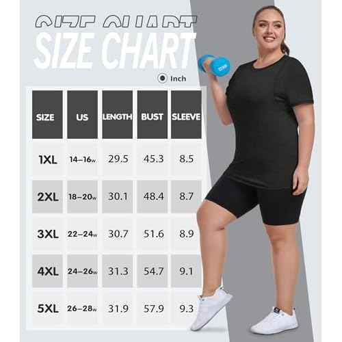 COOTRY Women's Plus Size Workout Tops Loose Fit Short Sleeve Athetic Running Yoga Shirts