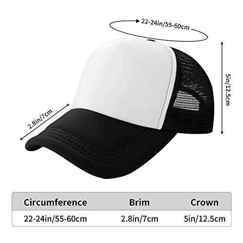 Custom Baseball Cap for Men Women, Customize Your Own Tucker Hat Personalized Adjustable Mesh Hat