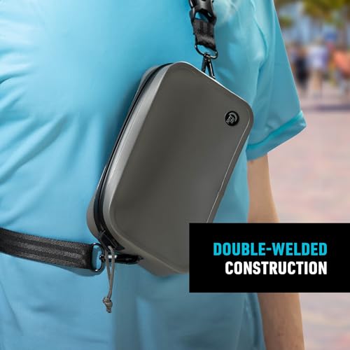 Nite Ize RunOff Waterproof Hip Pack - Beach & Hiking Essential - Bag for Phone & Travel Essentials - Crossbody Beach Tote & Travel Pouch with IP67 Rating - Charcoal