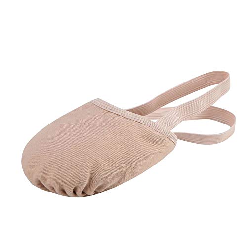 Linodes Canvas Pirouette Half Sole Jazz Ballet Dance Shoes Women Girls Small Nude
