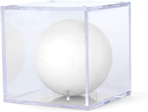 ChalkTalkSPORTS Square Acrylic Display Case | Guys Lacrosse Ball Holder | Single