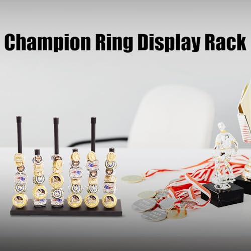 Baseball Ring Holder Display Stand for Sports Enthusiasts - Metal Champion Storage Organizer