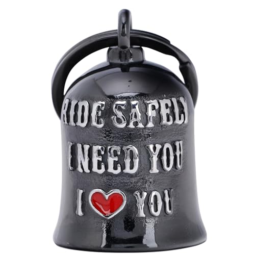 Motorcycle Angel Bell for Men & Women Black Silver Biker Safety Accessory